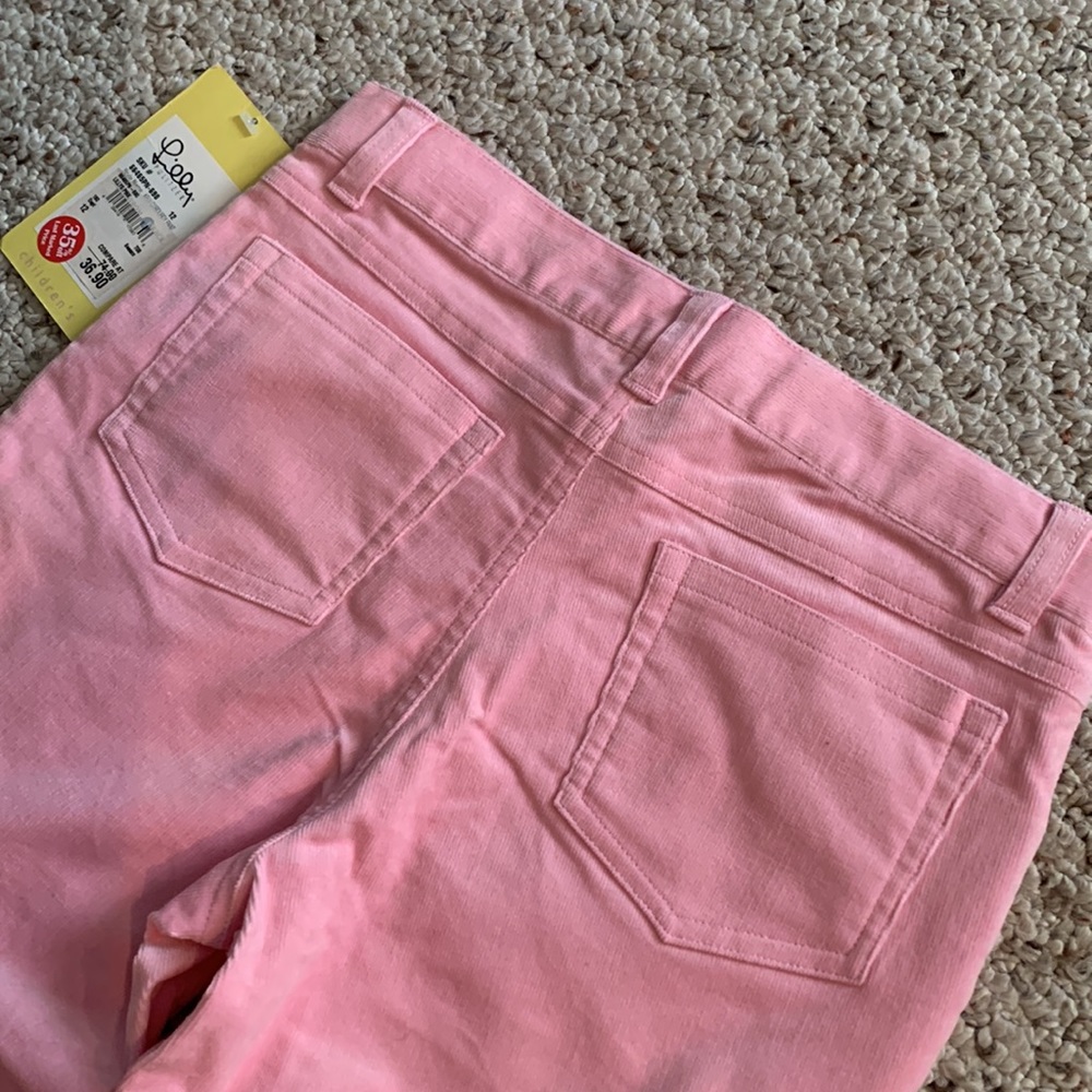 Lilly Pulitzer Pink Corduroy Pant Girl size 12 NWT (R) - Picture 3 of 8